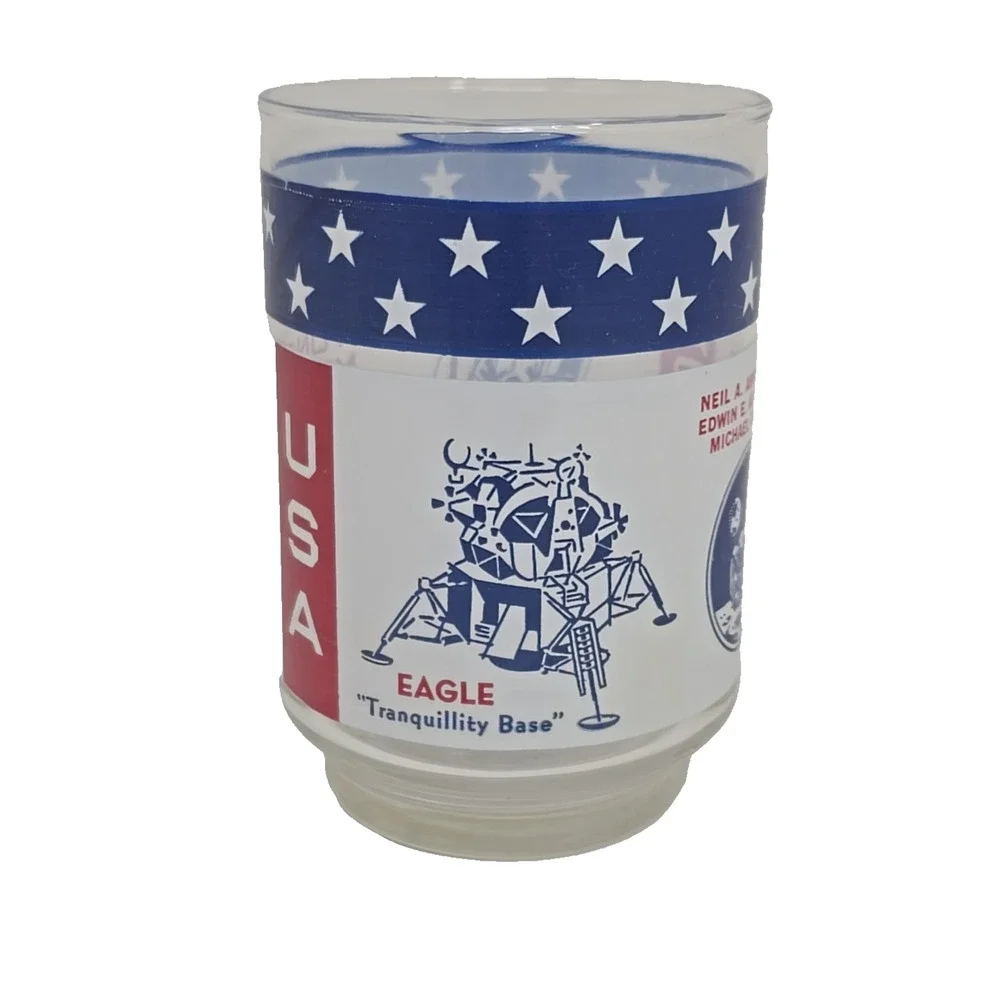 Apollo 11 Man On The Moon July 20, 1969 NASA USA Libbey Glass 4